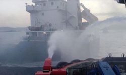 Fire on dry cargo ship halts traffic in Dardanelles Strait