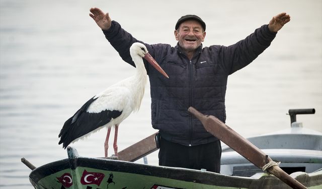 Same stork visits Turkish fisherman for 13 years