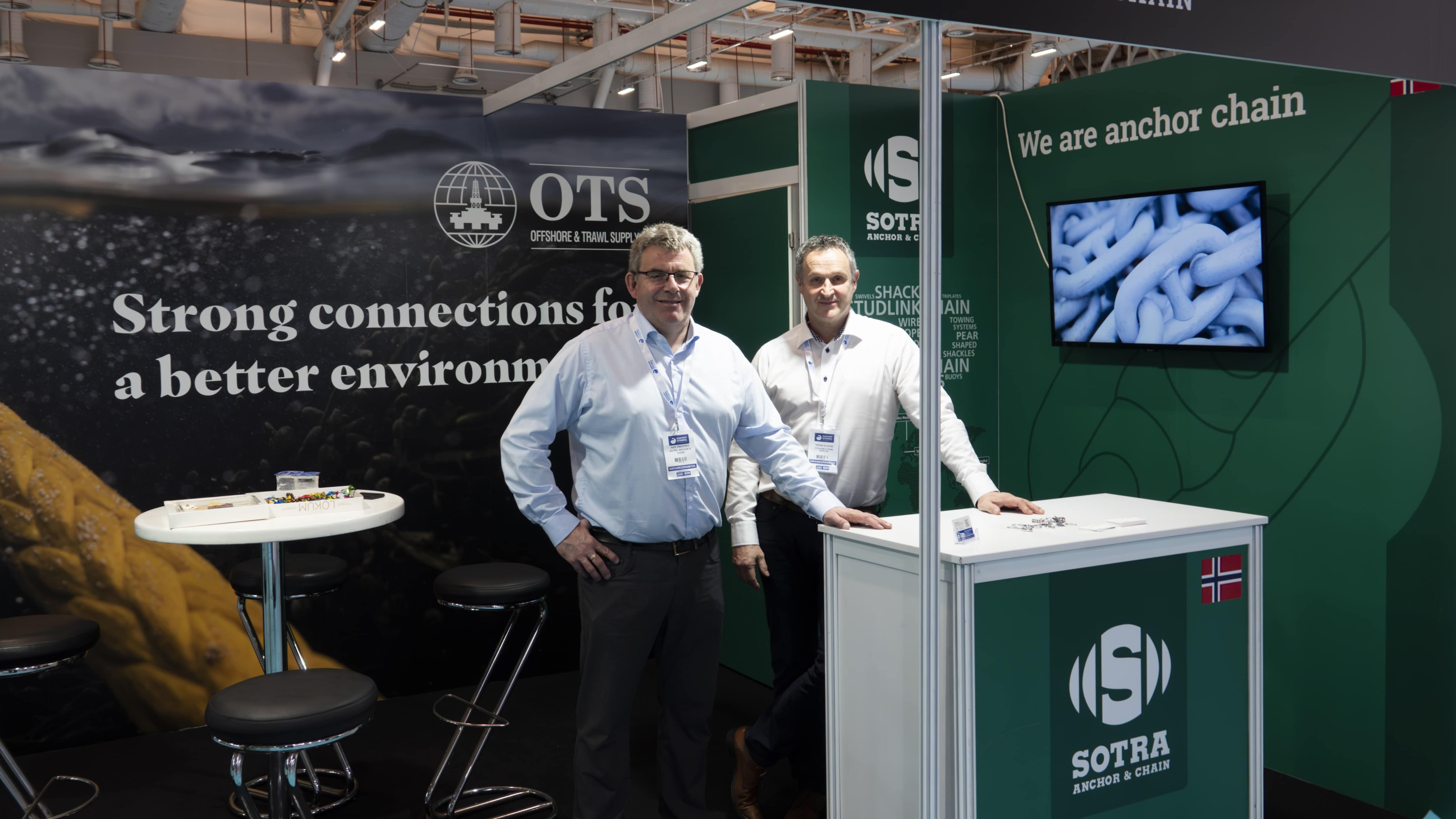 Åge Vindenes, General Manager of Sotra Anchor & Chain and Trond Elstad, Sales Manager Offshore Energy & Aquaculture at Offshore Trawl Supply 